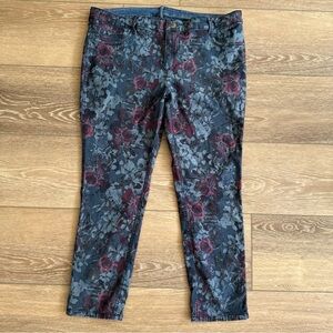 Vintage America Flip Side Jeans REVERSIBLE Blue floral